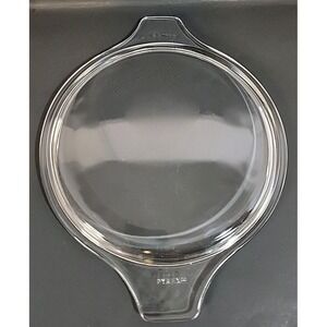 Vintage Pyrex Glass Round Casserole Lid Tab Handle 474-C7 Clear No Chips